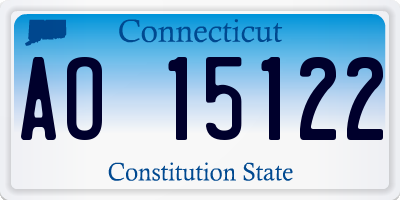 CT license plate AO15122
