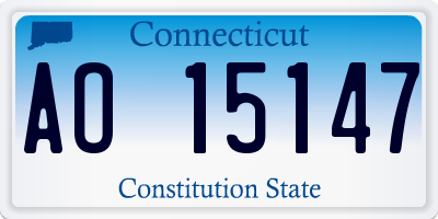 CT license plate AO15147