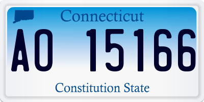 CT license plate AO15166