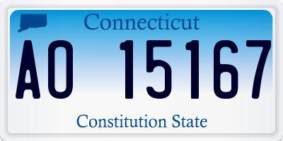 CT license plate AO15167