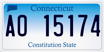 CT license plate AO15174