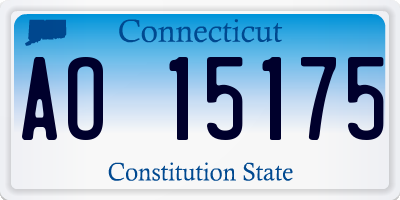 CT license plate AO15175