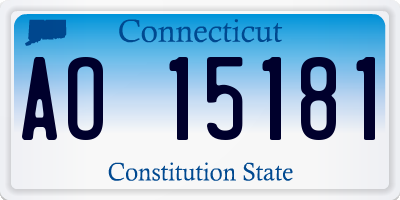 CT license plate AO15181