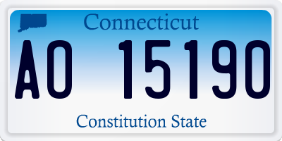 CT license plate AO15190