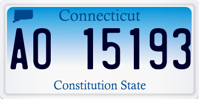 CT license plate AO15193