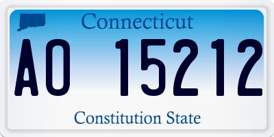 CT license plate AO15212