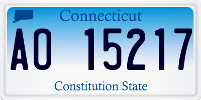 CT license plate AO15217