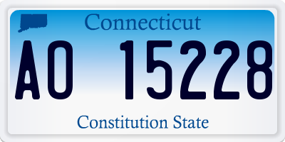 CT license plate AO15228