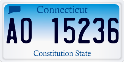 CT license plate AO15236