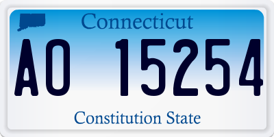 CT license plate AO15254