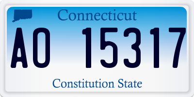 CT license plate AO15317