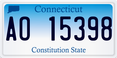 CT license plate AO15398