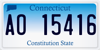 CT license plate AO15416