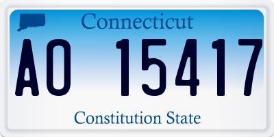 CT license plate AO15417