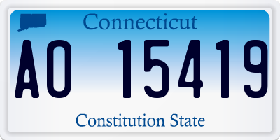 CT license plate AO15419