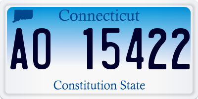 CT license plate AO15422