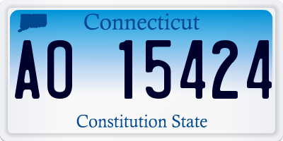CT license plate AO15424