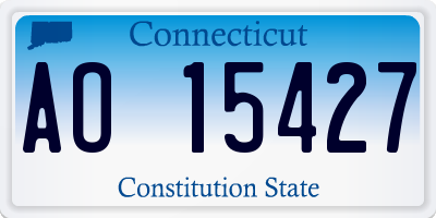CT license plate AO15427