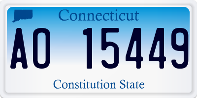 CT license plate AO15449