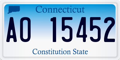 CT license plate AO15452