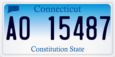 CT license plate AO15487