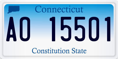 CT license plate AO15501