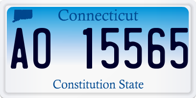 CT license plate AO15565