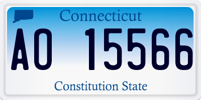 CT license plate AO15566