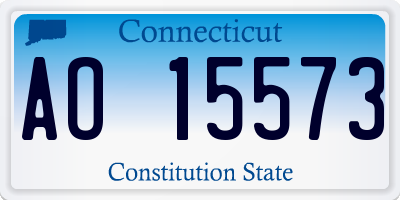 CT license plate AO15573