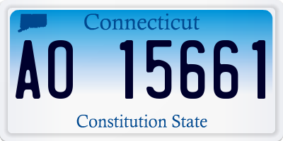 CT license plate AO15661