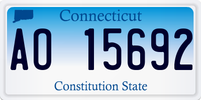 CT license plate AO15692