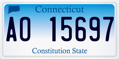 CT license plate AO15697