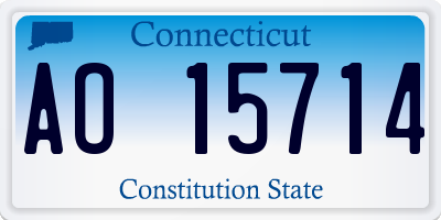 CT license plate AO15714