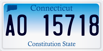 CT license plate AO15718