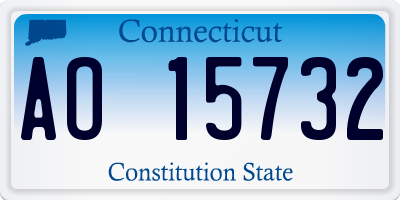 CT license plate AO15732