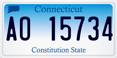 CT license plate AO15734