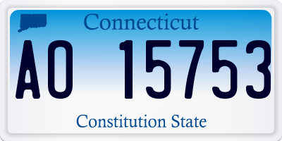 CT license plate AO15753