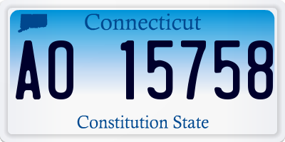 CT license plate AO15758