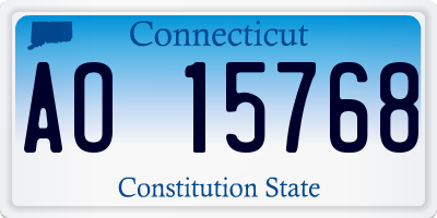CT license plate AO15768