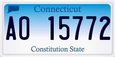 CT license plate AO15772