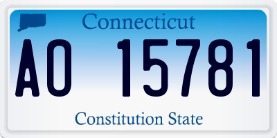 CT license plate AO15781
