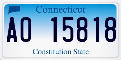 CT license plate AO15818