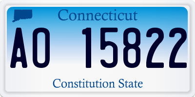 CT license plate AO15822