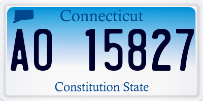 CT license plate AO15827