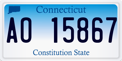 CT license plate AO15867