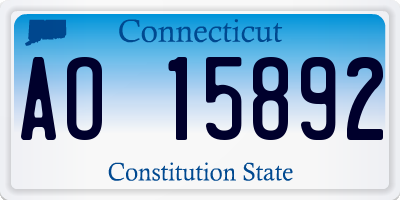 CT license plate AO15892
