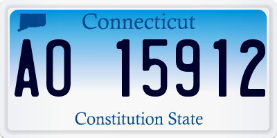 CT license plate AO15912