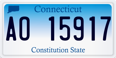 CT license plate AO15917