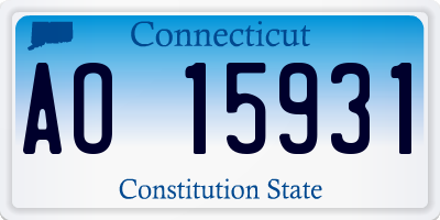 CT license plate AO15931