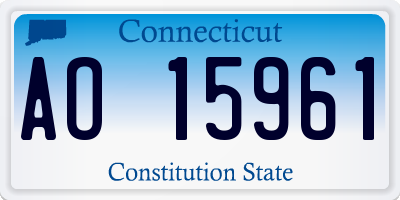 CT license plate AO15961